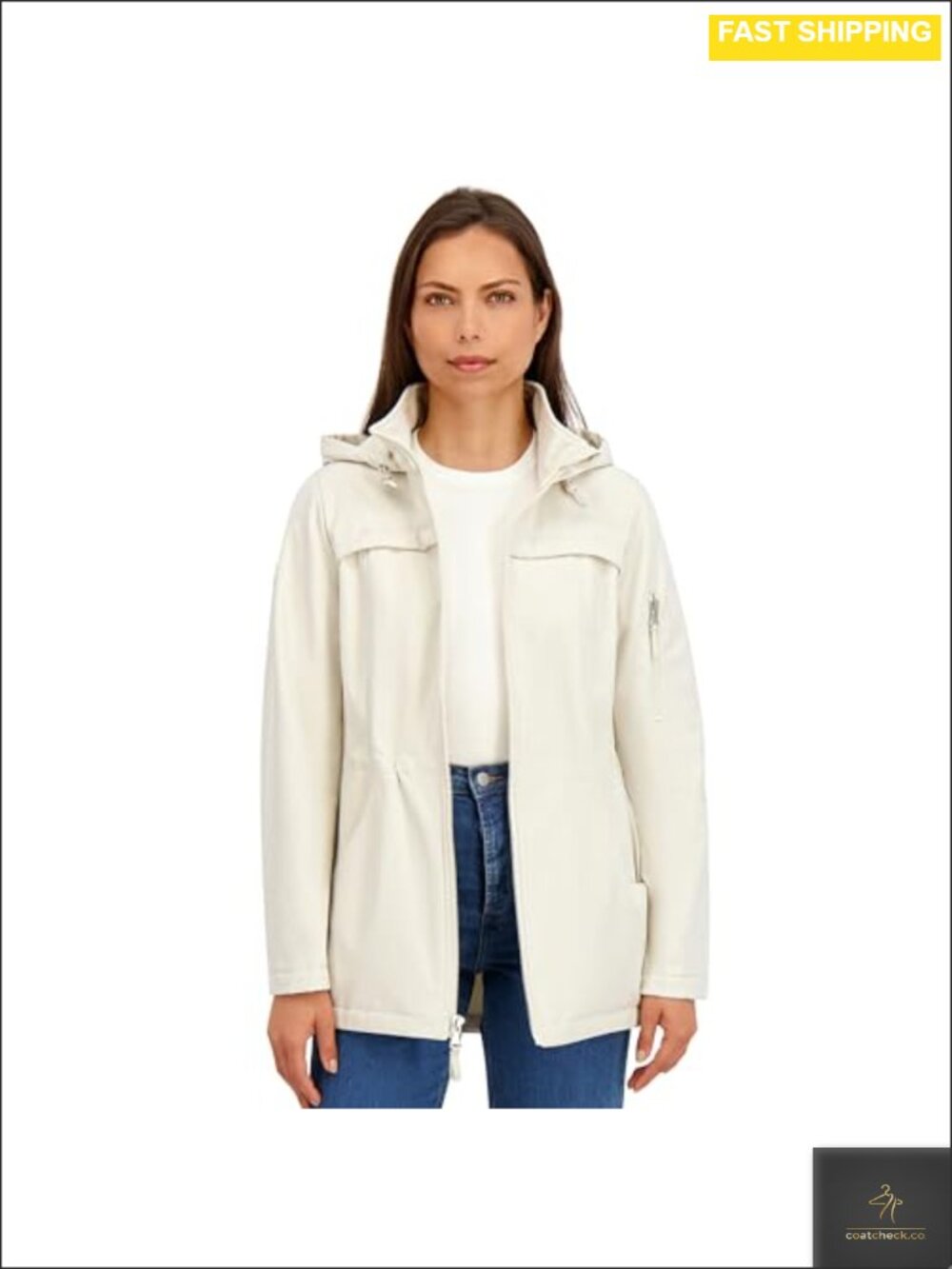 Women's Longline Softshell Jacket Fleece Lined Anorak Outdoor